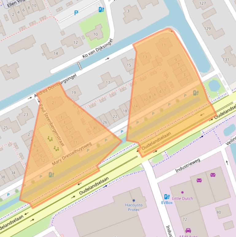 Kaart van postcodegebied 2652XP.