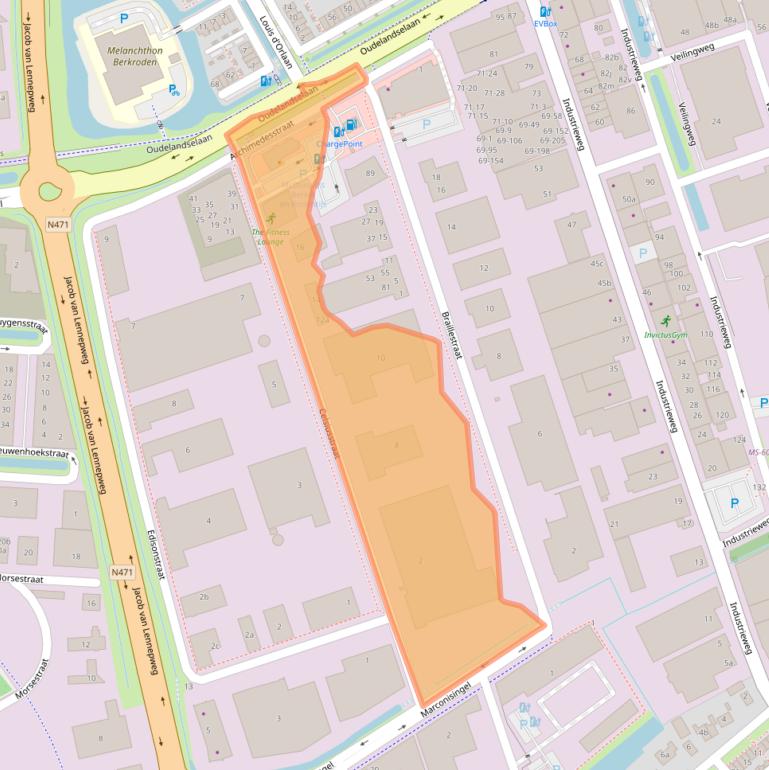 Kaart van postcodegebied 2652XT.