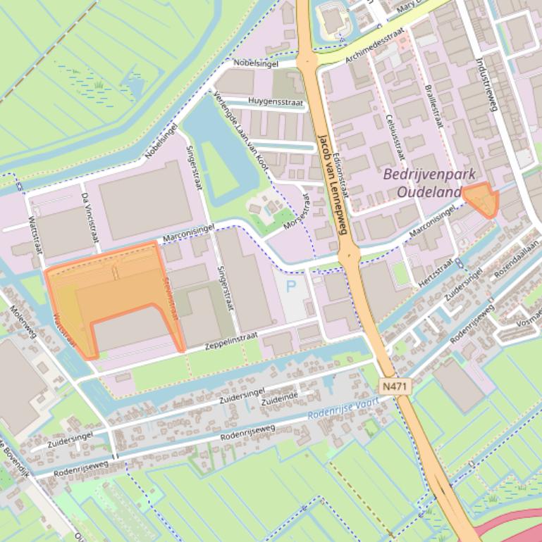 Kaart van postcodegebied 2652XW.