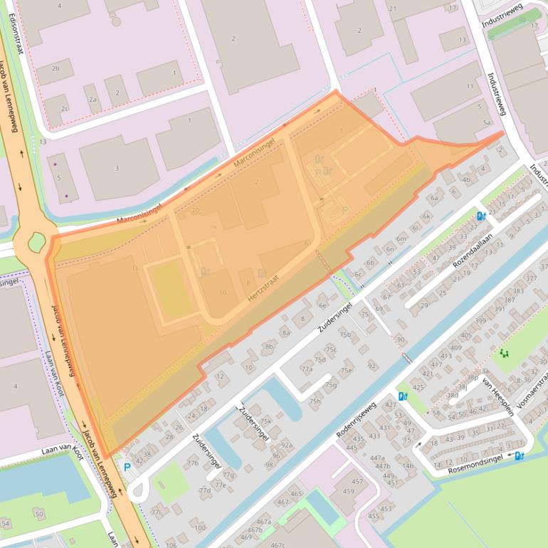 Kaart van postcodegebied 2652XX.