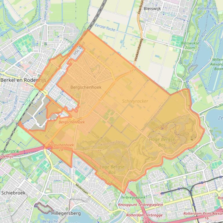 Kaart van postcodegebied 2661.