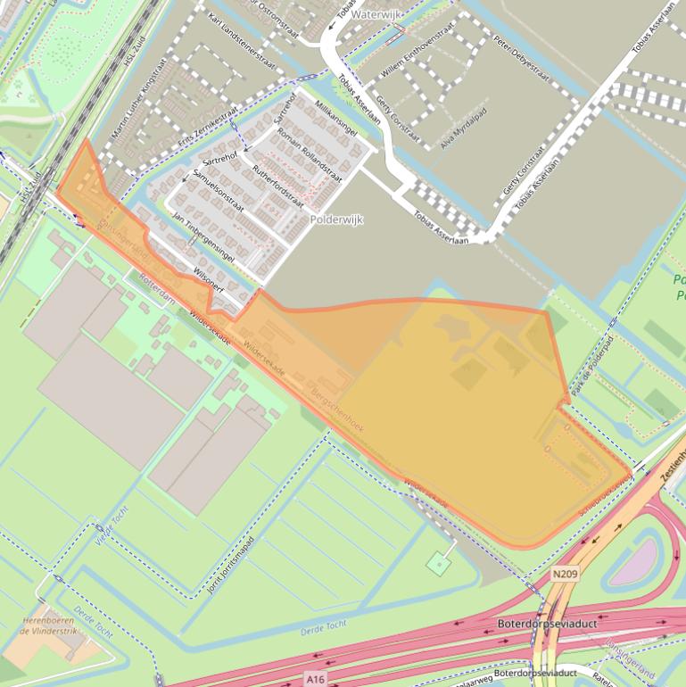 Kaart van postcodegebied 2661AA.