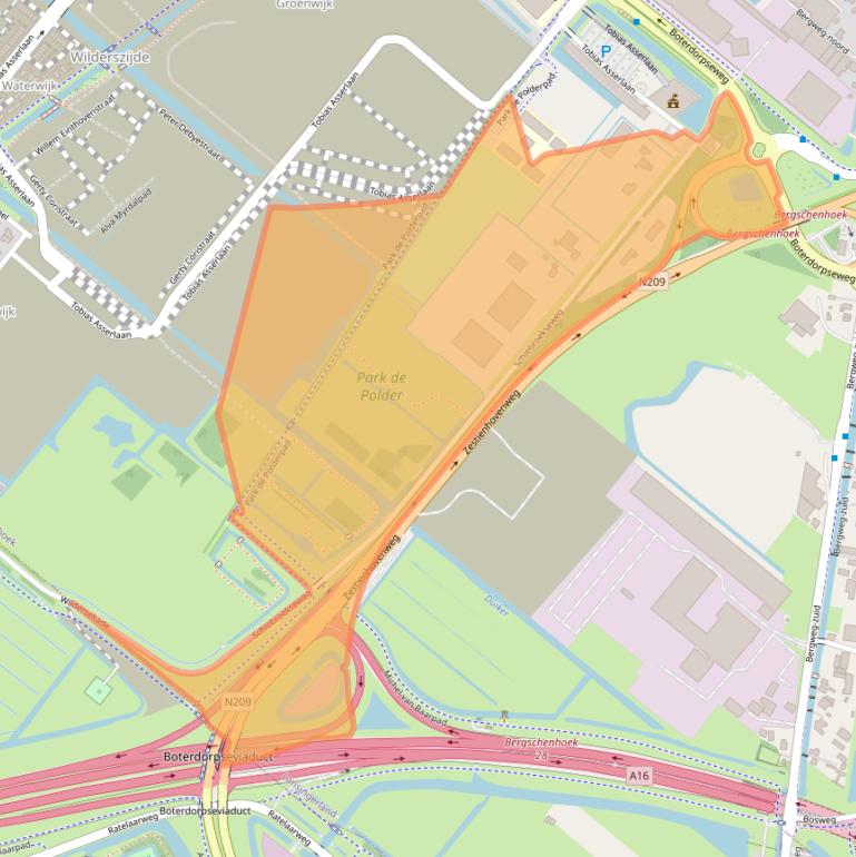 Kaart van postcodegebied 2661AD.