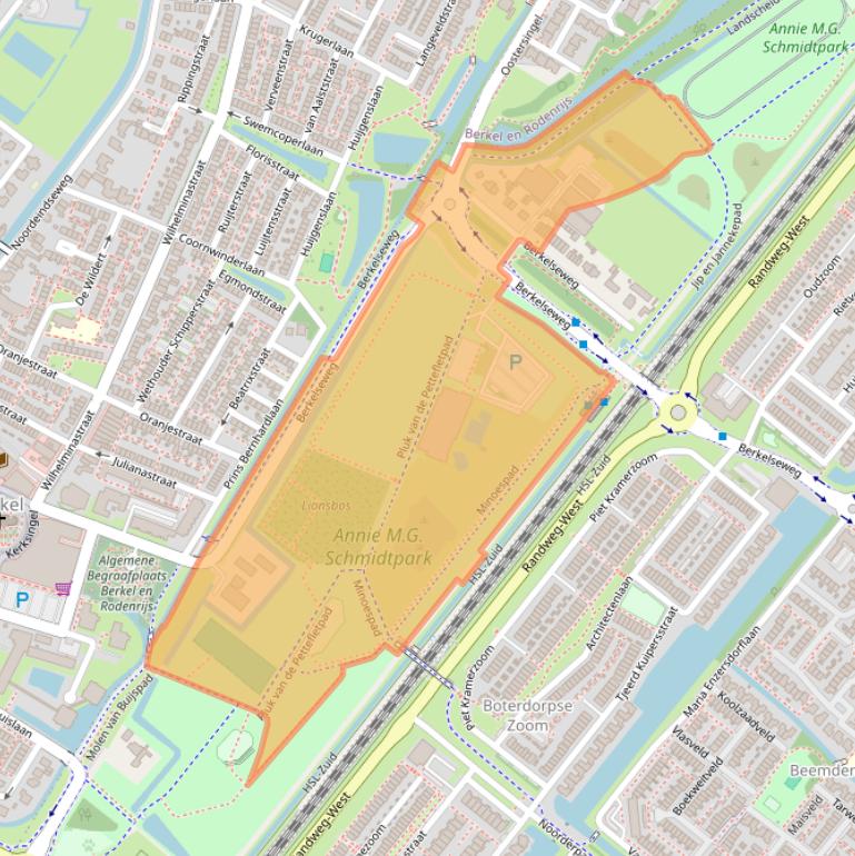 Kaart van postcodegebied 2661AK.