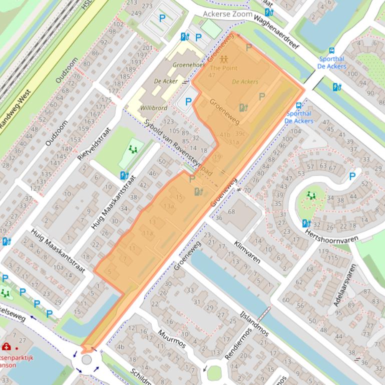 Kaart van postcodegebied 2661AL.