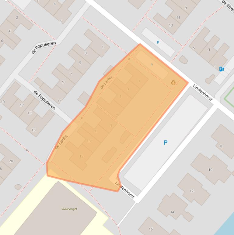 Kaart van postcodegebied 2661AX.