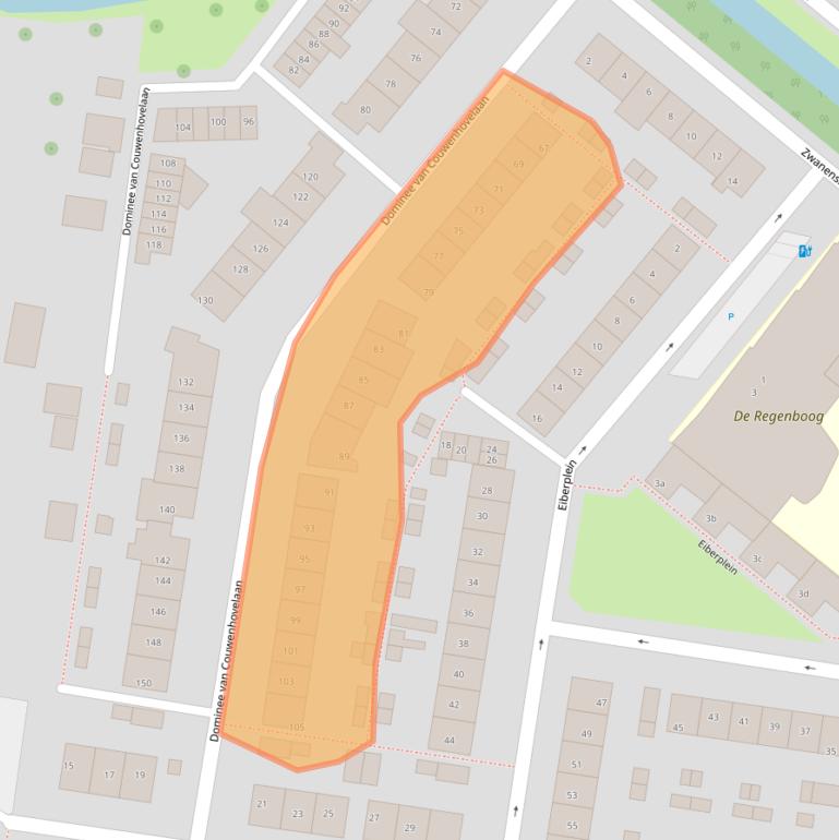 Kaart van postcodegebied 2661BE.