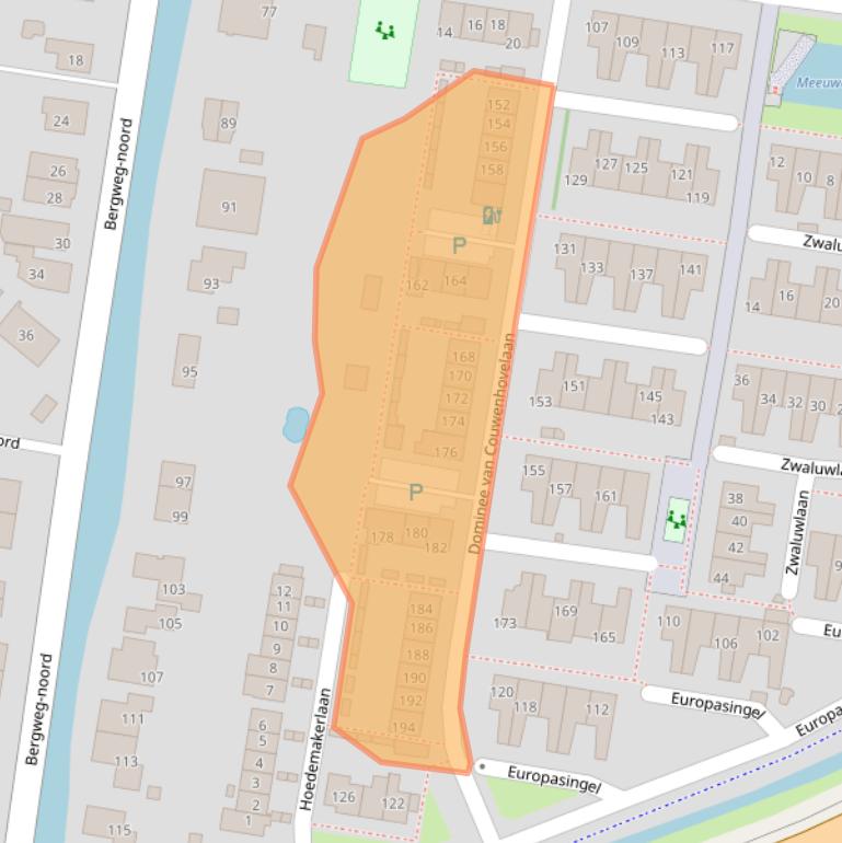 Kaart van postcodegebied 2661BK.