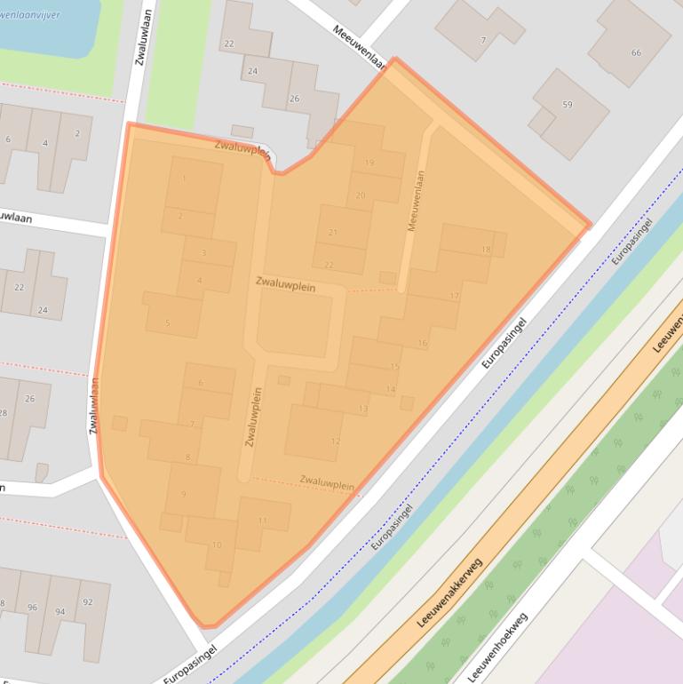 Kaart van postcodegebied 2661BT.