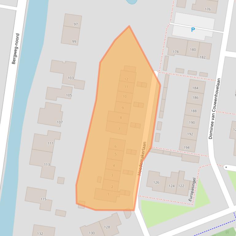Kaart van postcodegebied 2661BX.