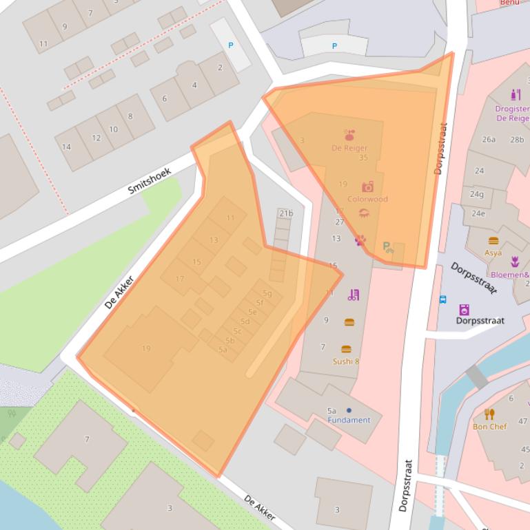 Kaart van postcodegebied 2661CJ.