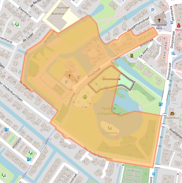 Kaart van postcodegebied 2661CK.