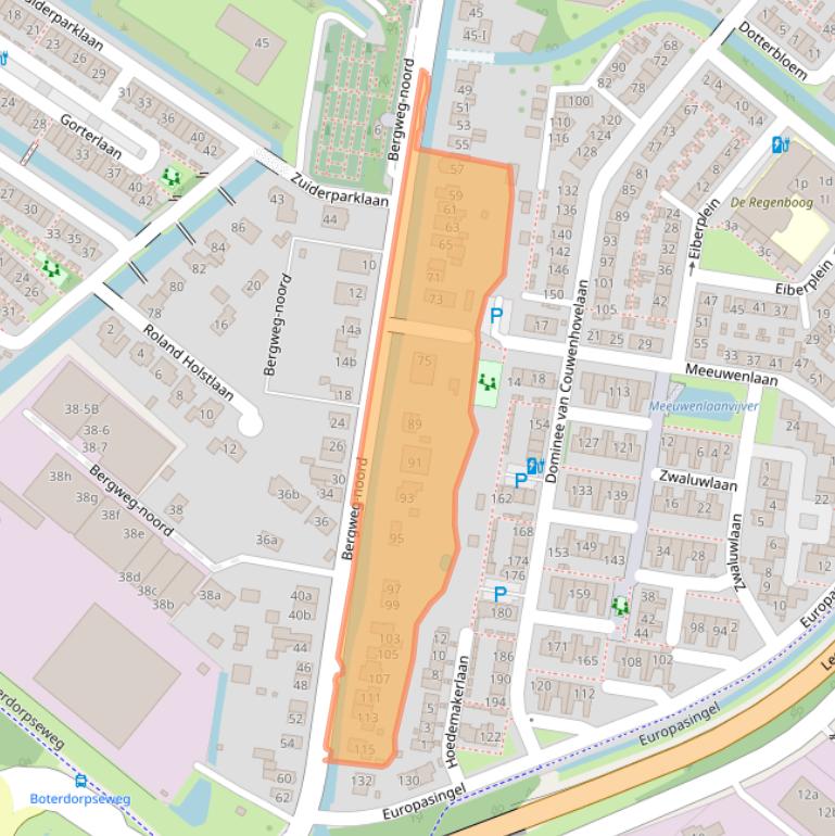 Kaart van postcodegebied 2661CN.