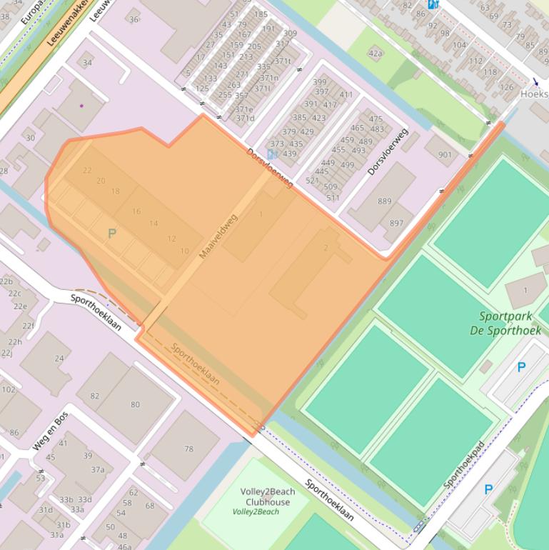 Kaart van postcodegebied 2661CX.