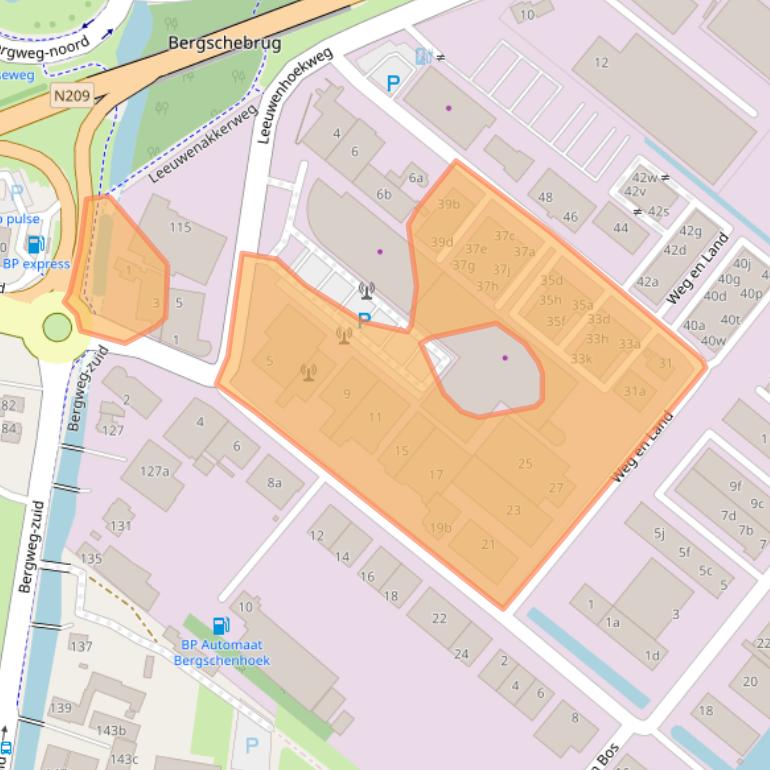 Kaart van postcodegebied 2661DC.