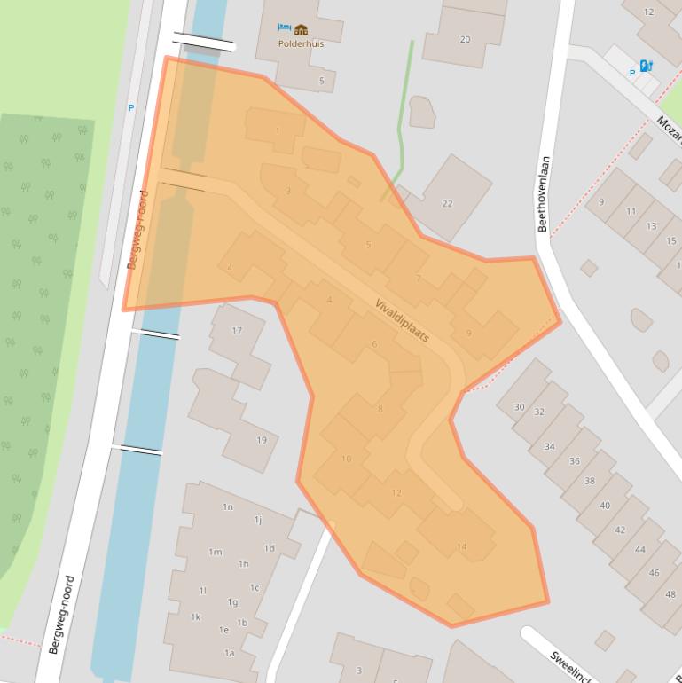 Kaart van postcodegebied 2661DE.