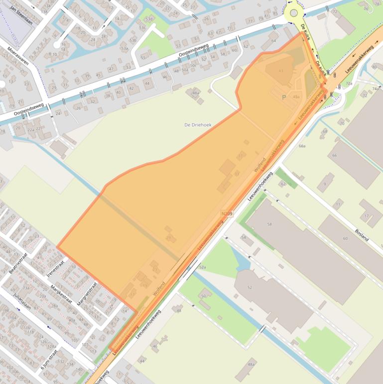 Kaart van postcodegebied 2661DS.