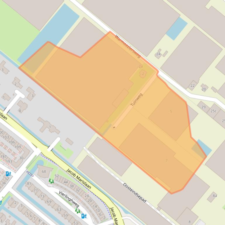 Kaart van postcodegebied 2661DW.