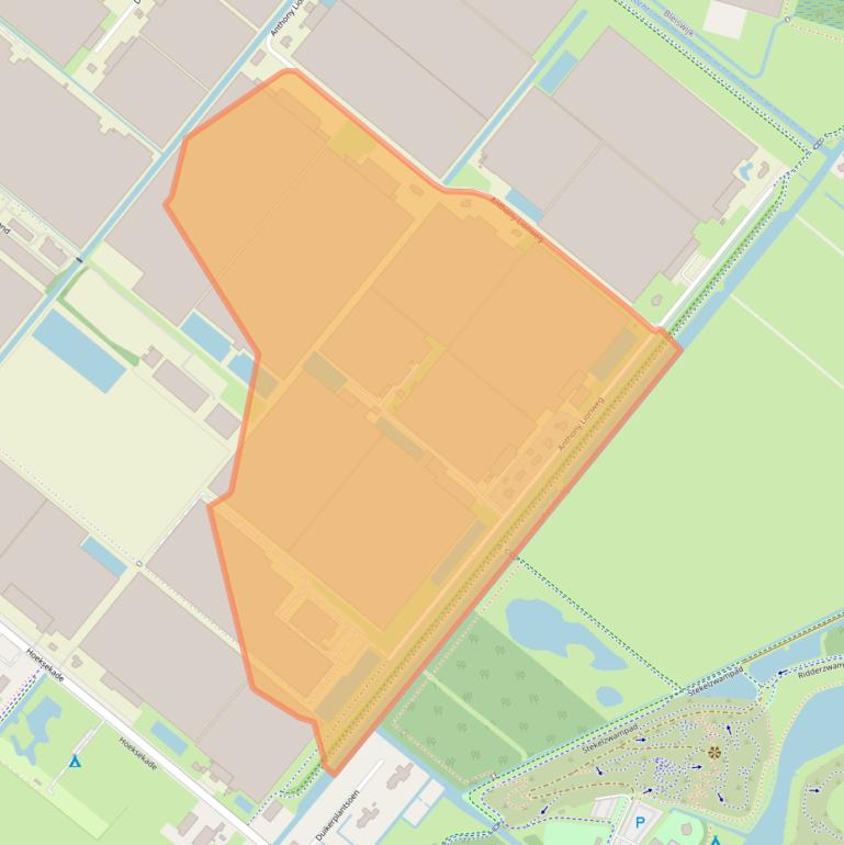 Kaart van postcodegebied 2661DX.