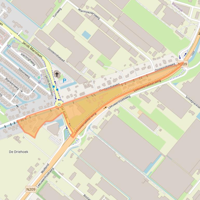 Kaart van postcodegebied 2661EE.