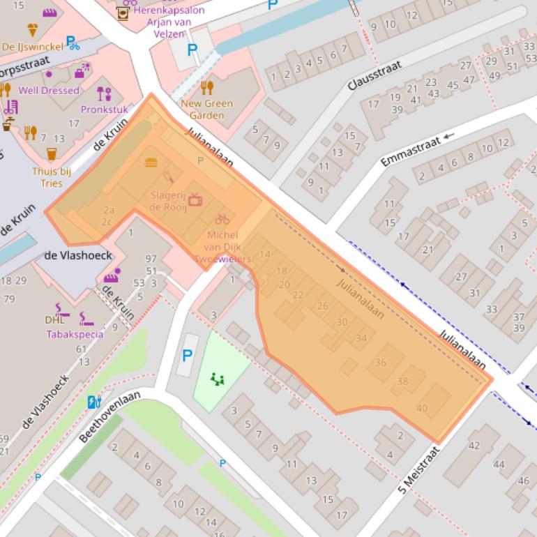 Kaart van postcodegebied 2661EL.