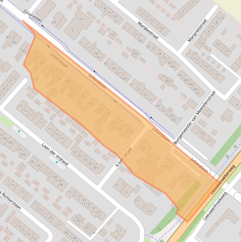 Kaart van postcodegebied 2661EN.