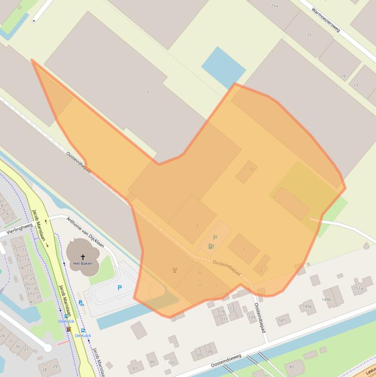 Kaart van postcodegebied 2661EP.