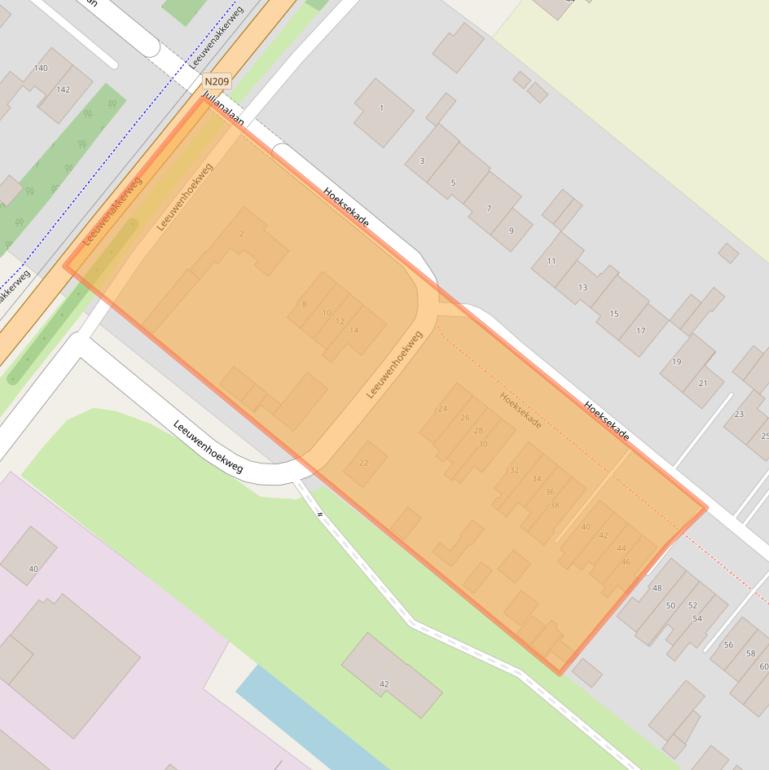 Kaart van postcodegebied 2661GK.