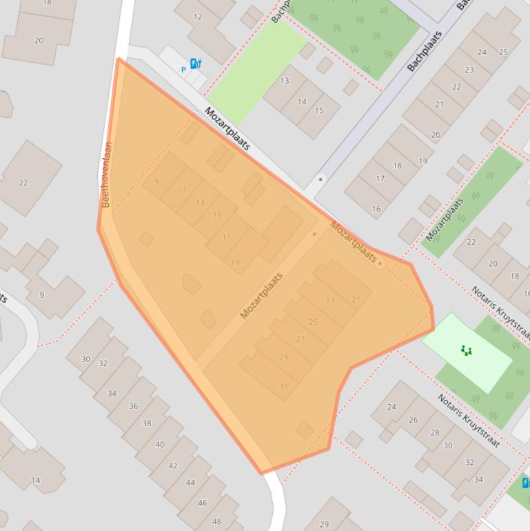 Kaart van postcodegebied 2661HG.