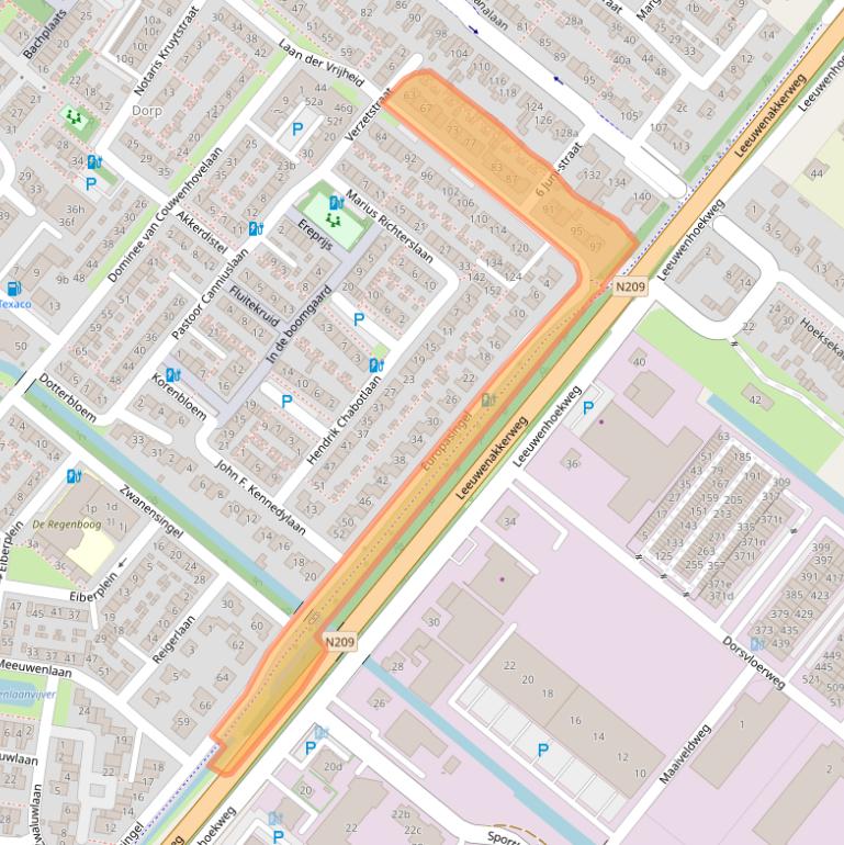 Kaart van postcodegebied 2661HJ.