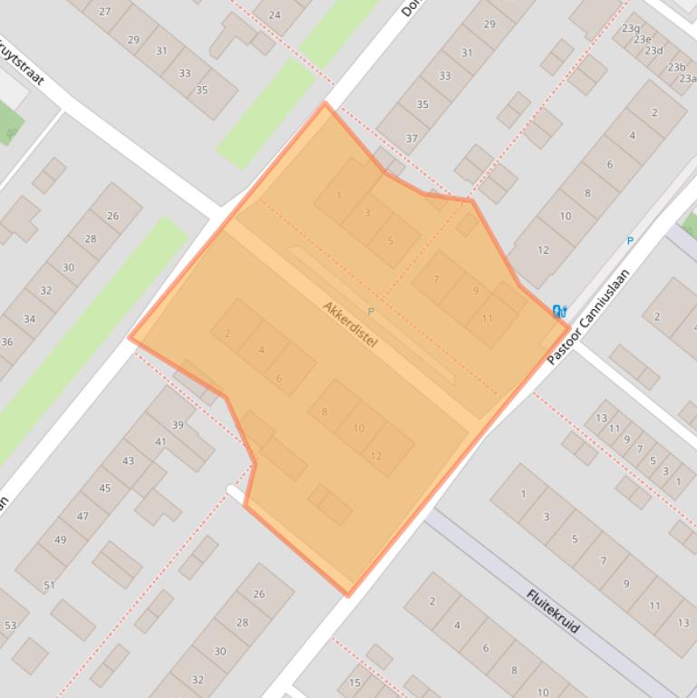 Kaart van postcodegebied 2661HT.