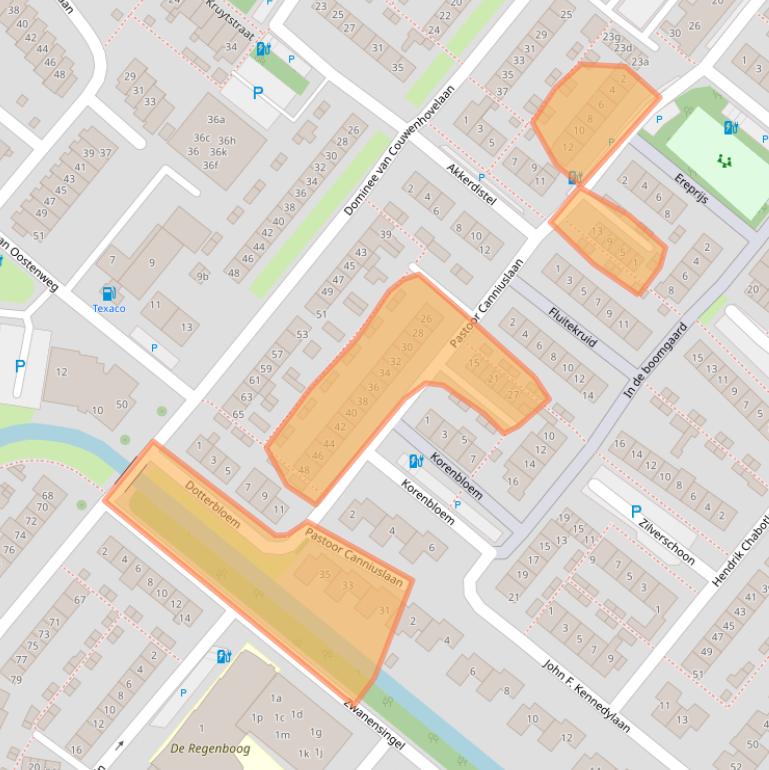 Kaart van postcodegebied 2661HW.