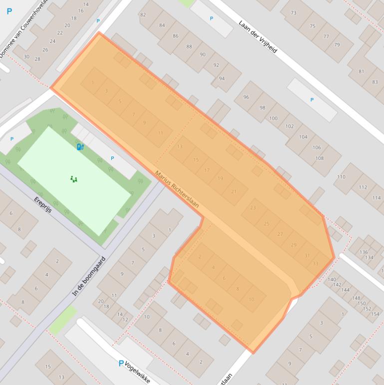 Kaart van postcodegebied 2661HZ.