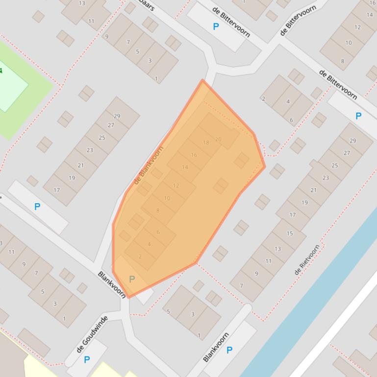 Kaart van postcodegebied 2661KB.