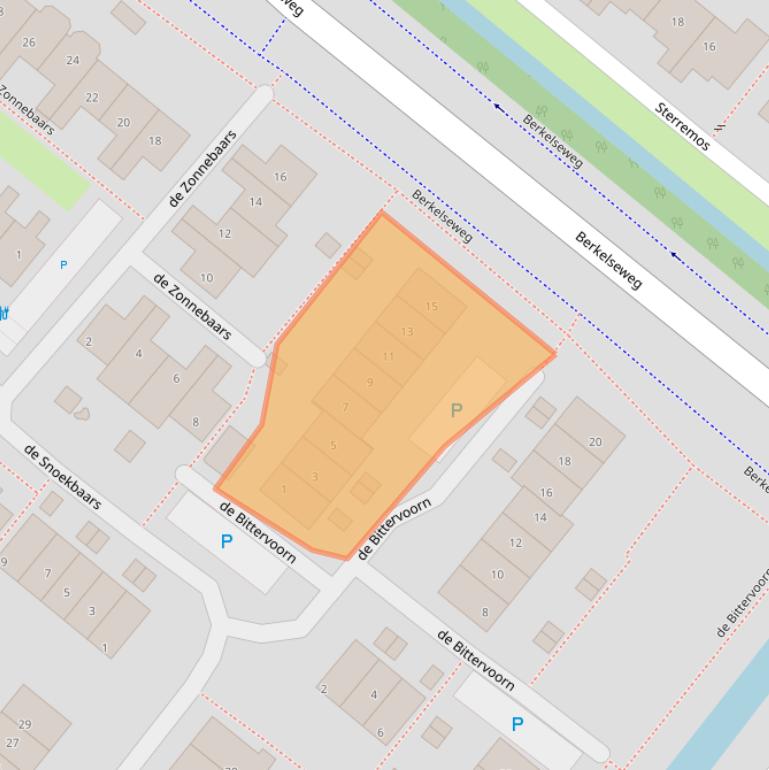 Kaart van postcodegebied 2661KE.