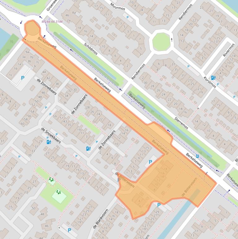 Kaart van postcodegebied 2661KG.