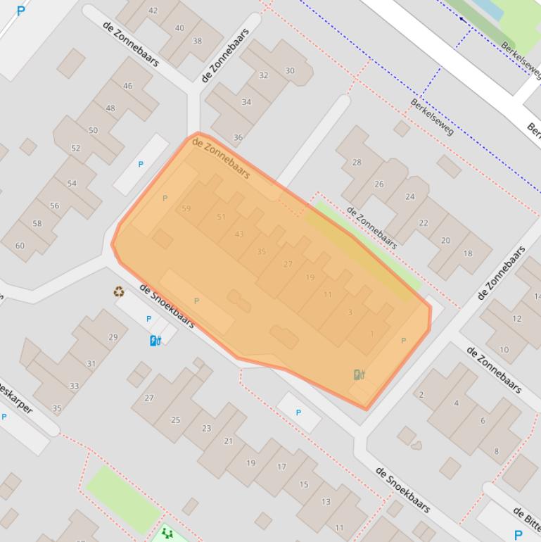 Kaart van postcodegebied 2661KK.