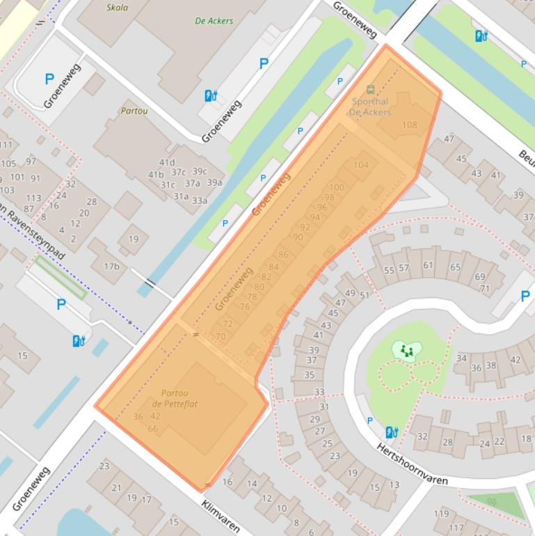 Kaart van postcodegebied 2661KW.