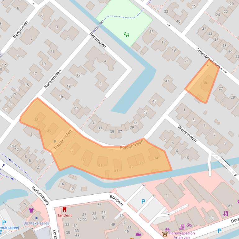 Kaart van postcodegebied 2661LC.