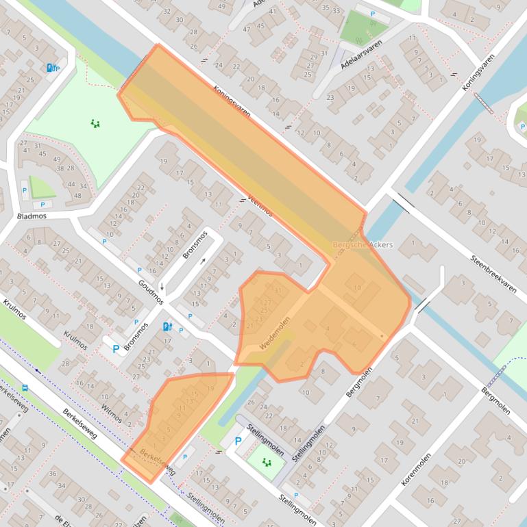 Kaart van postcodegebied 2661LH.