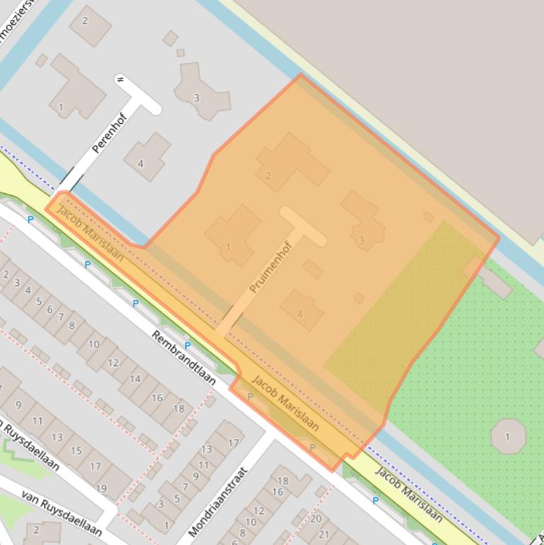 Kaart van postcodegebied 2661LL.