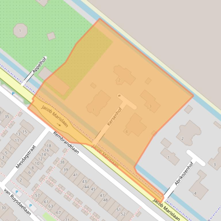 Kaart van postcodegebied 2661LP.