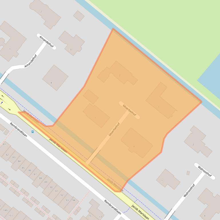 Kaart van postcodegebied 2661LV.