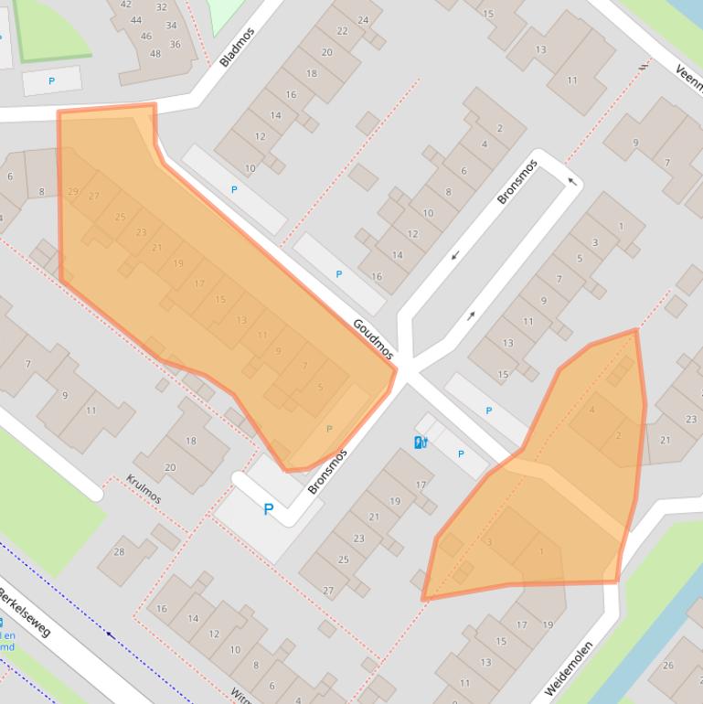 Kaart van postcodegebied 2661MA.