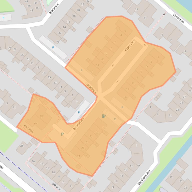 Kaart van postcodegebied 2661MB.