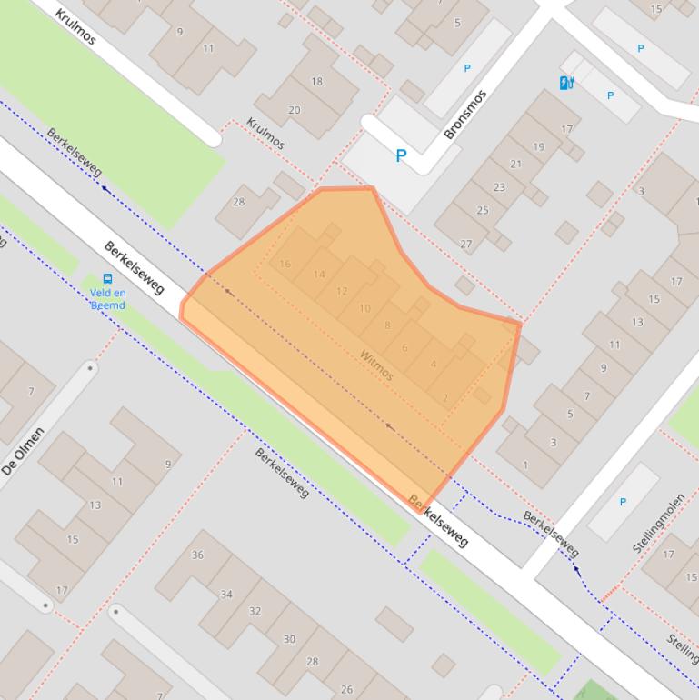 Kaart van postcodegebied 2661MD.