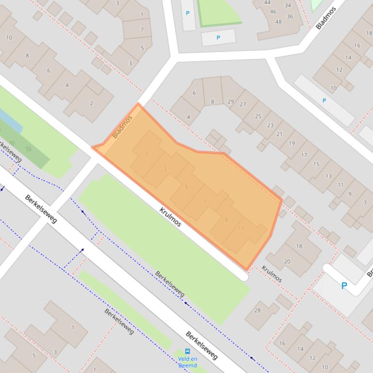 Kaart van postcodegebied 2661ME.