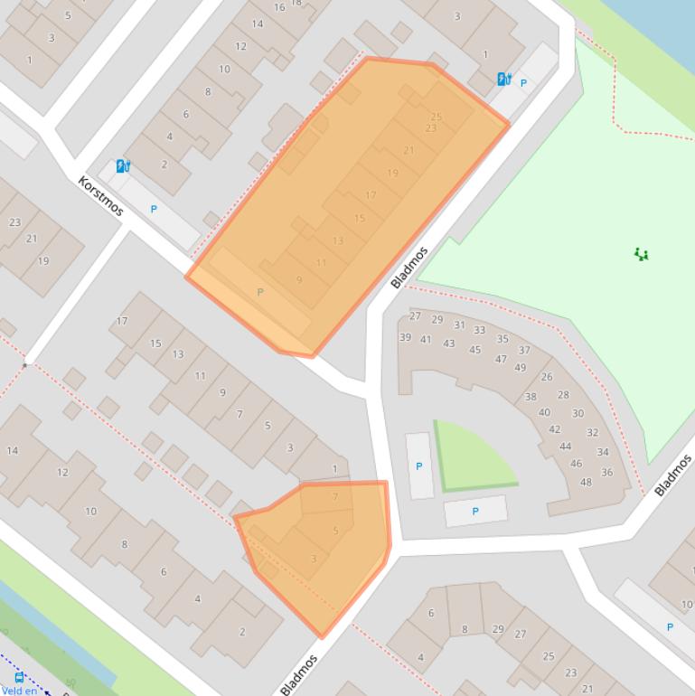 Kaart van postcodegebied 2661MG.