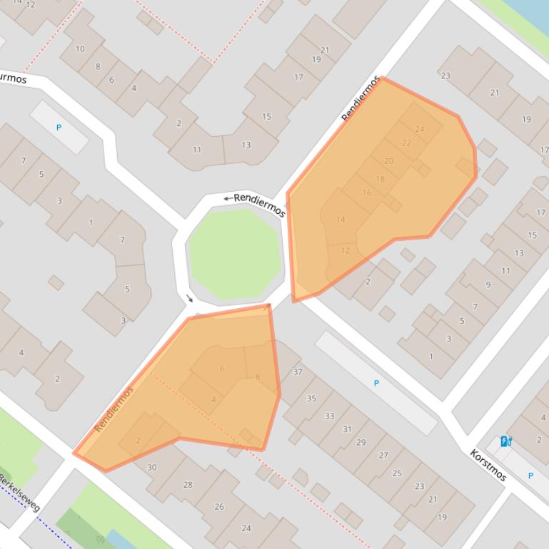 Kaart van postcodegebied 2661MP.