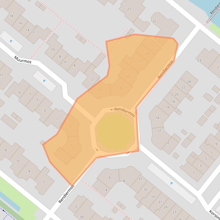 Kaart van postcodegebied 2661MV.